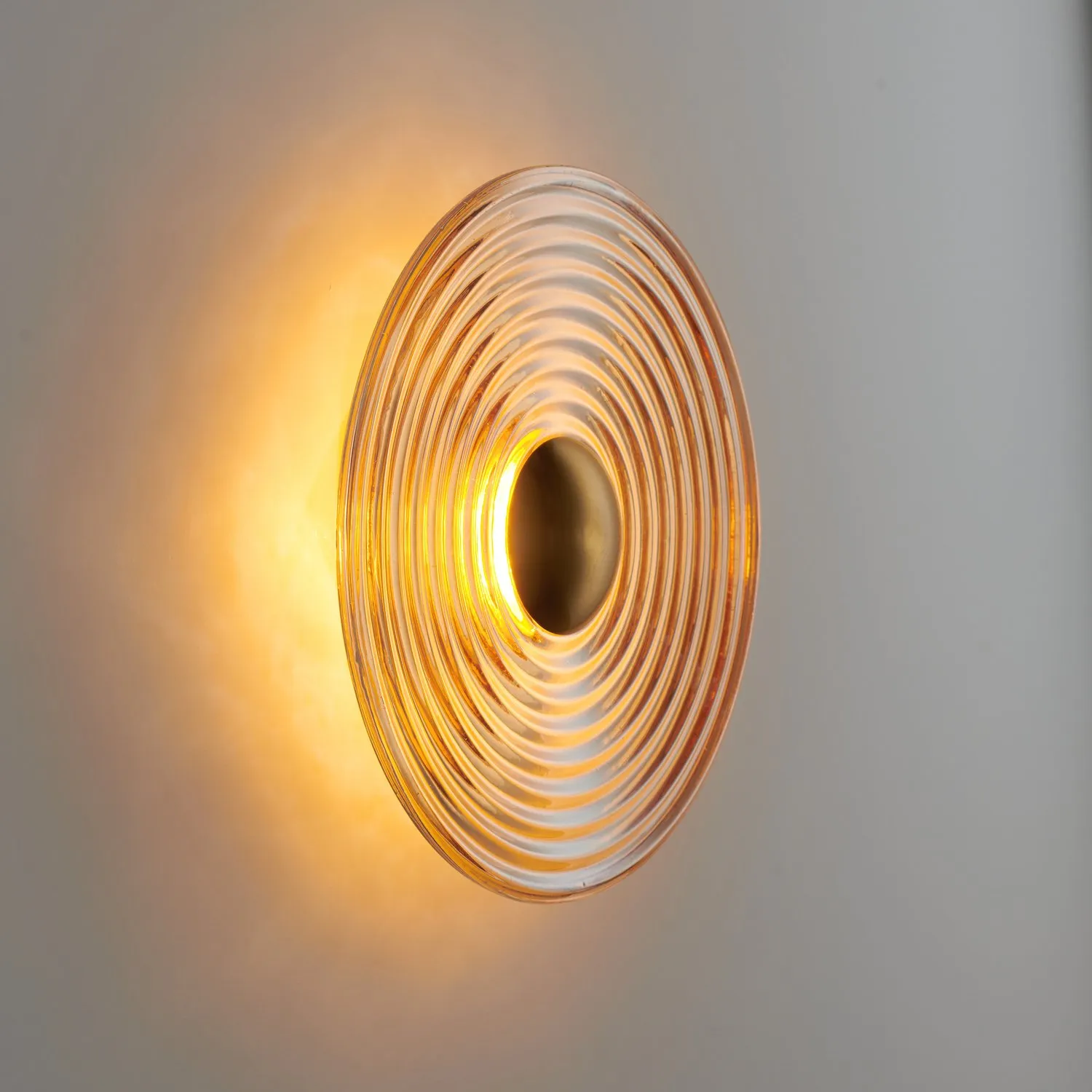 Lampa ścienna HELIOS 30 cm bursztynowo złota - obrazek 5
