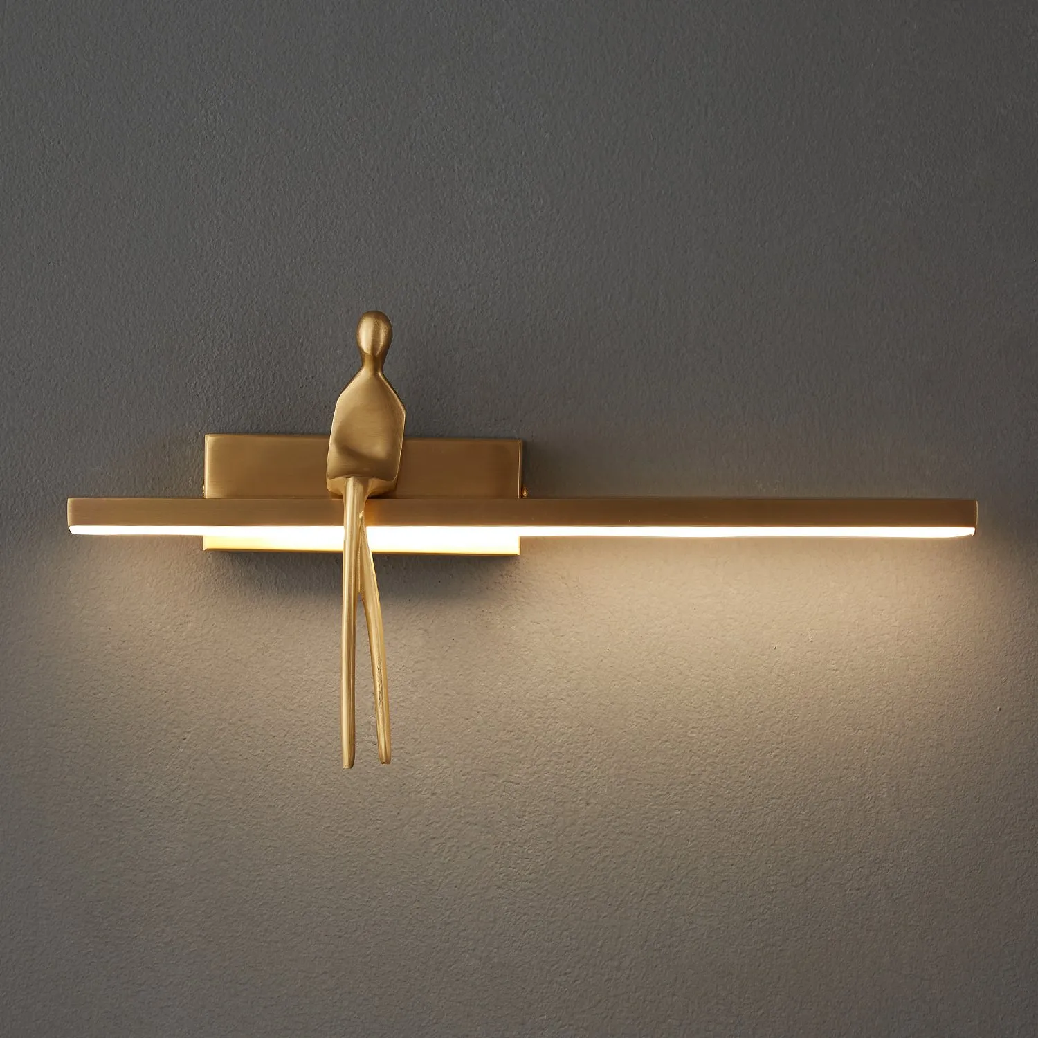 Lampa ścienna AMICI 31 cm LED złota, mosiądz - obrazek 2