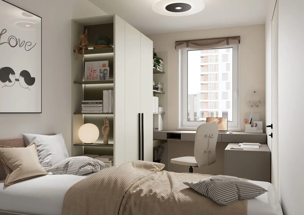 Meble młodzieżowe WOOW SET 02P szampański / clay grey - obrazek 5