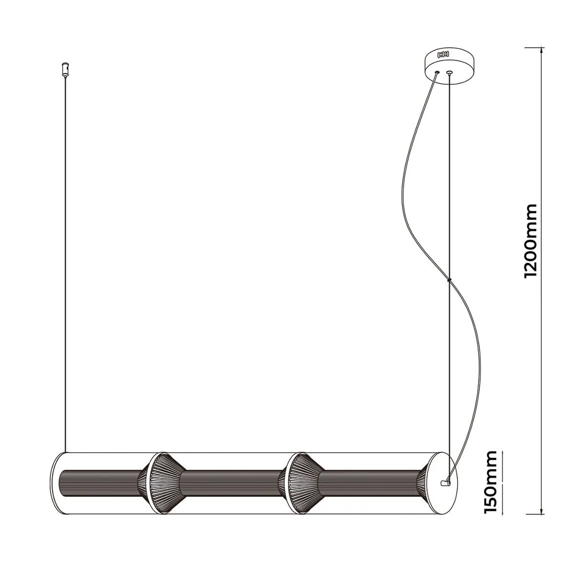 Lampa wisząca Aeris 3 linia dymna LED CCT - obrazek 9