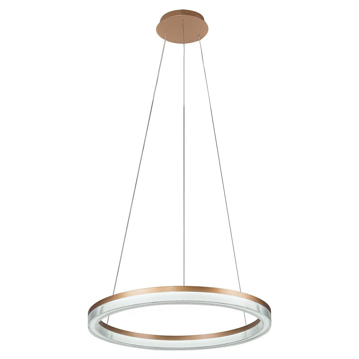 Lampa wisząca Midway Cristal Triangle złoto - transparentna mała LED CCT - obrazek 9