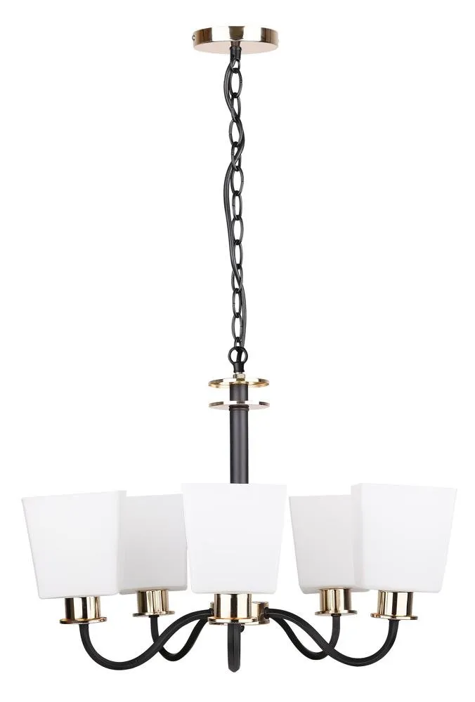 SCHUBERT LAMPA WISZĄCA 5X40W E27 CZARNY