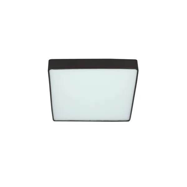 Quattro lampa sufitowa plafon kwadrat czarny 35x35 18W LED 4000K klosz bia³y
