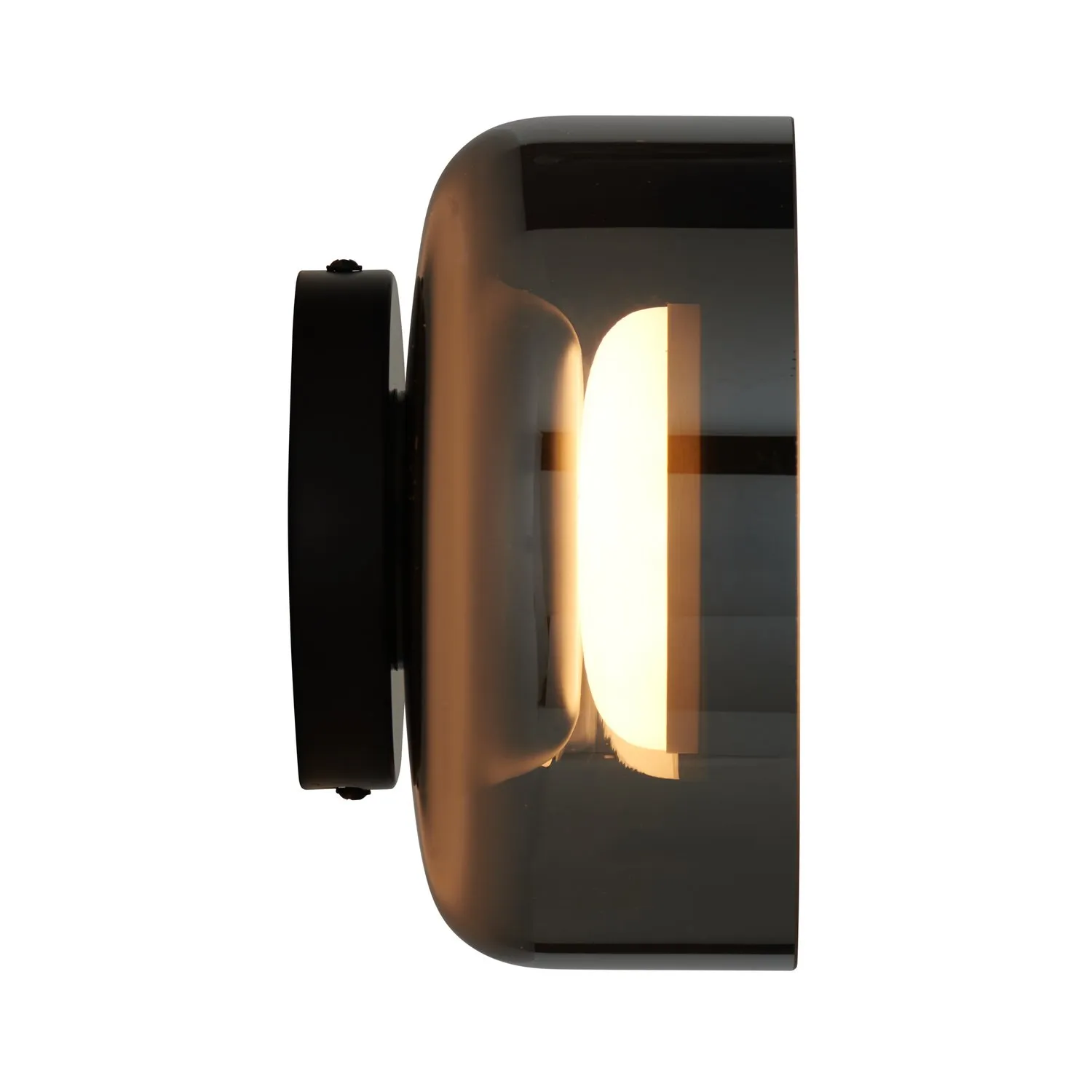 Lampa ścienna DONUT 18 cm - LED, szkło, szaro-czarna - obrazek 8