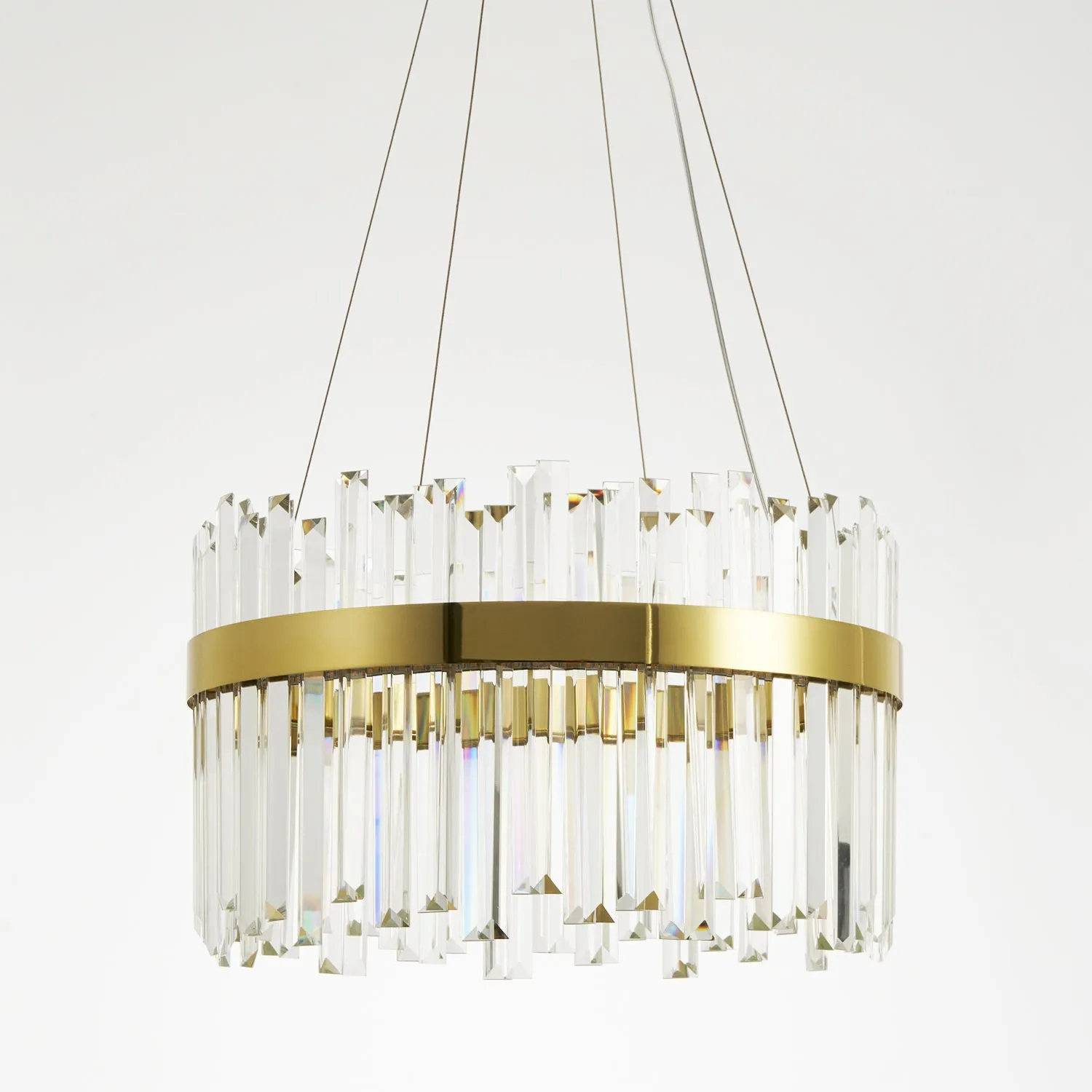 Lampa wisząca ROYAL LED kryształowa złota 50 cm - obrazek 6