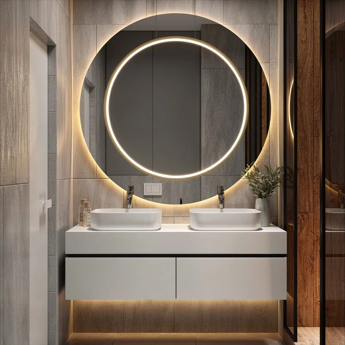 Lampa wisząca Mirror S złota IP44 LED CCT - obrazek 2