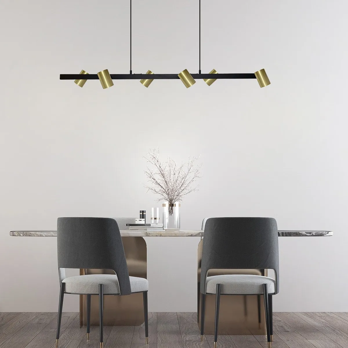 Lampa wisząca Snow 6 złoto - czarna 6xGU10 - obrazek 5