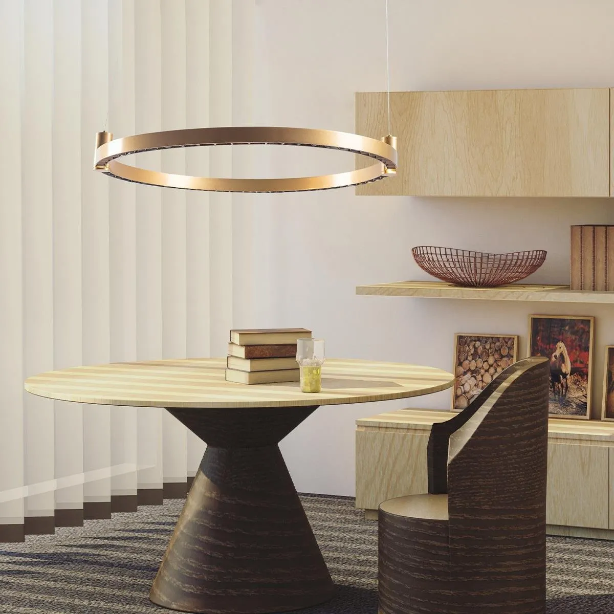 Ledowa Lampa wisząca Diamante No.2 CO1 80cm złota - obrazek 5