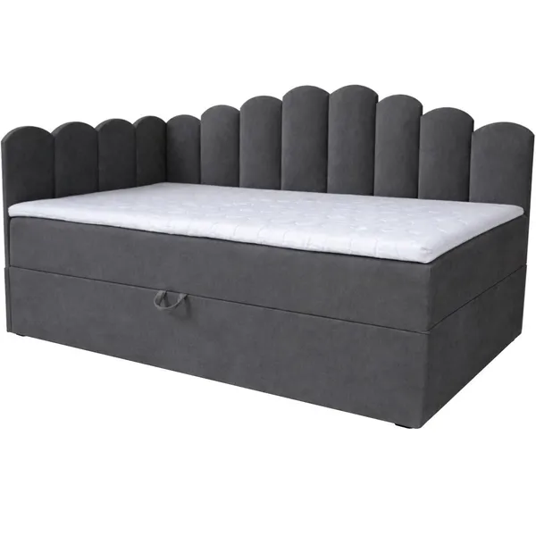 Łóżko dziecięce tapicerowane 80x160 NELA royal 38 lewe