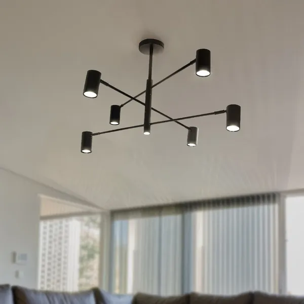 Lampa 6 x spot GU10 DD-40 czarna SIENA