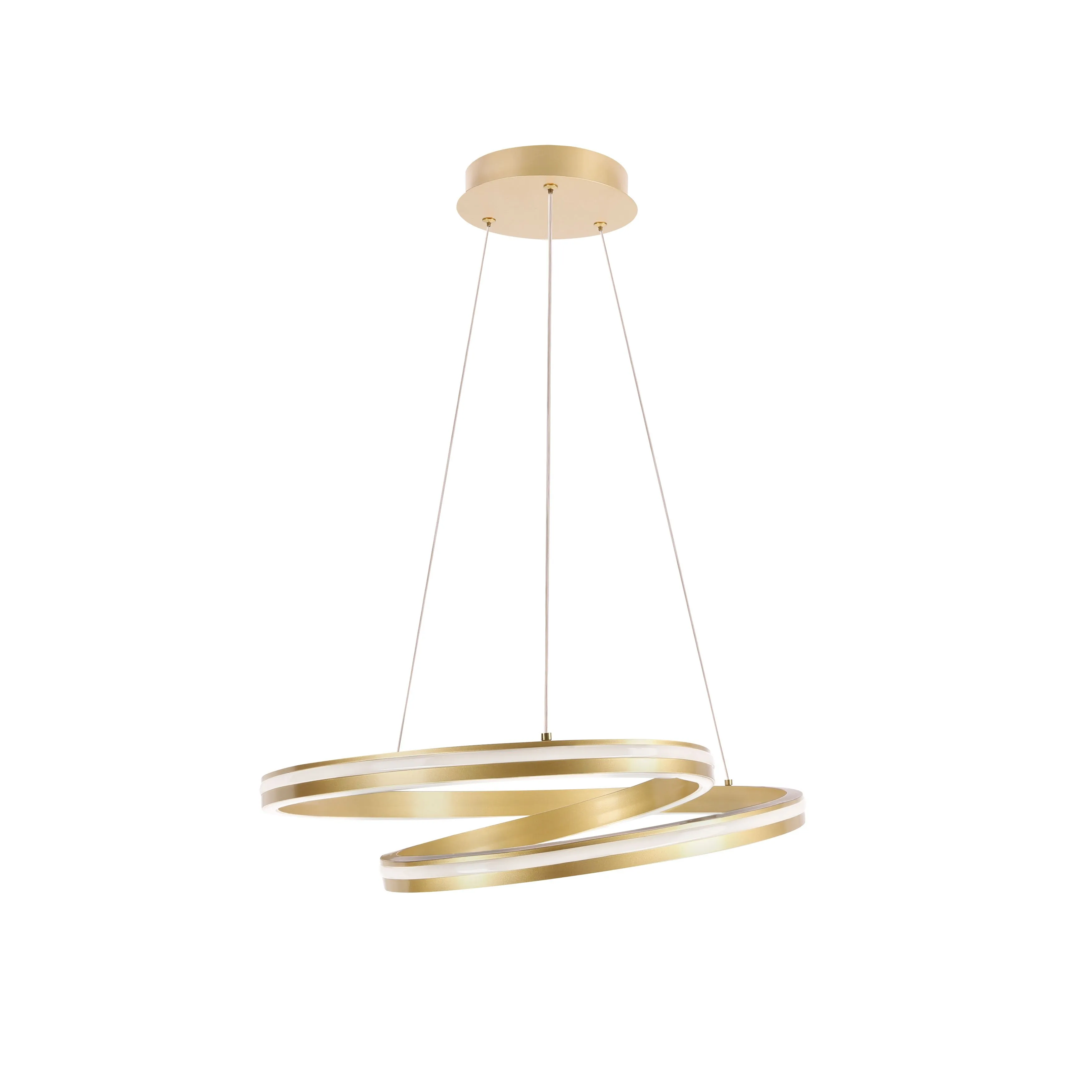 SANTA lampa wisząca złoty 32W LED 3000, 4000, 6500K maskownica biały