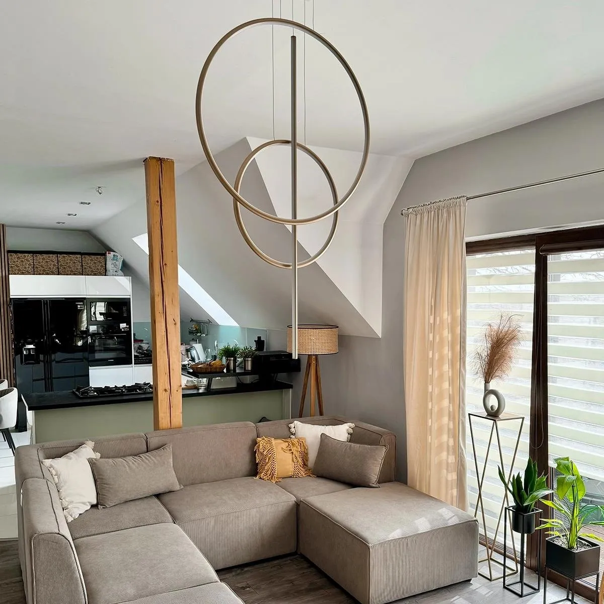 Lampa wisząca Linea No.5 60/40cm złota 3k - obrazek 5
