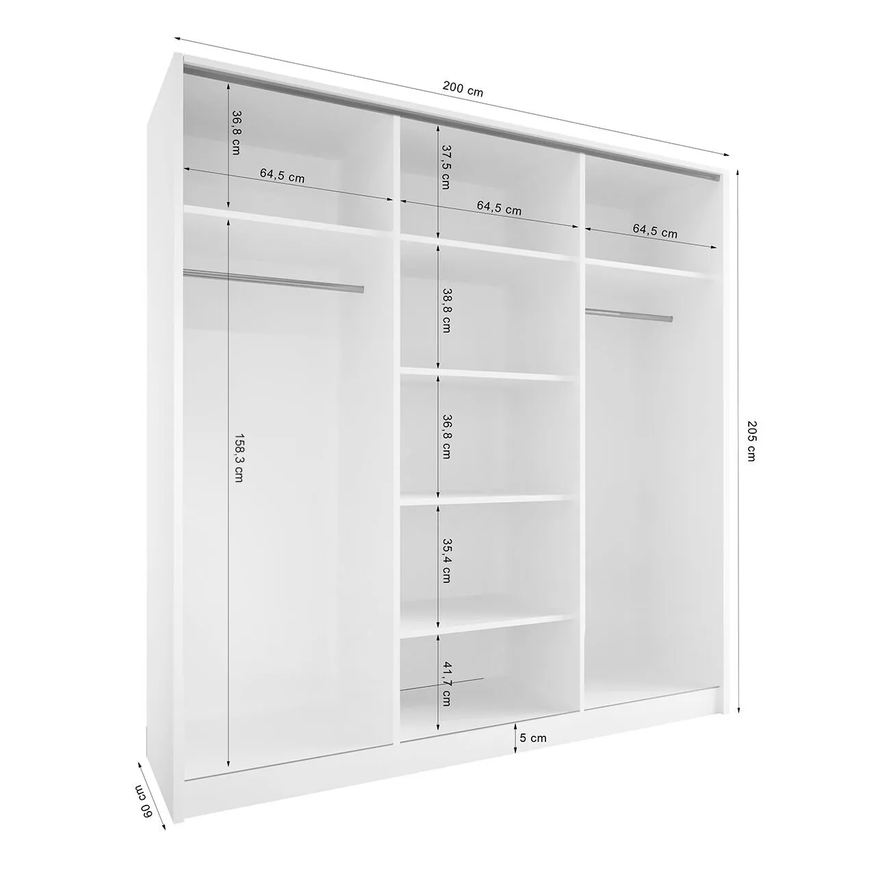 Szafa otwarta MERV K2 200 kaszmir - obrazek 2