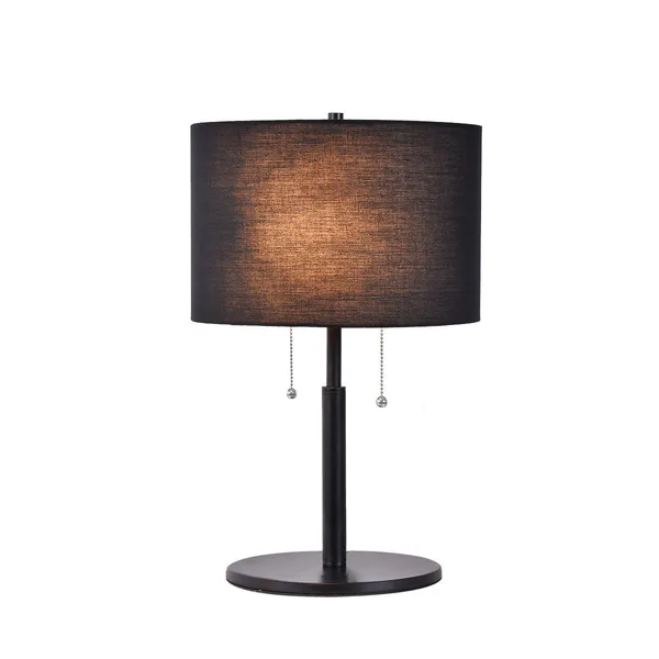 Lampa stołowa Fogo czarna 2xE27