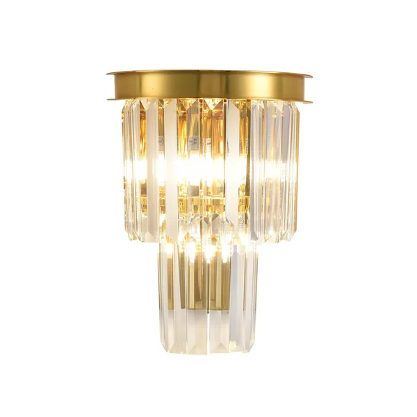 Lampa ścienna SPLENDORE 20 cm - Kinkiet kryształowy, złoty