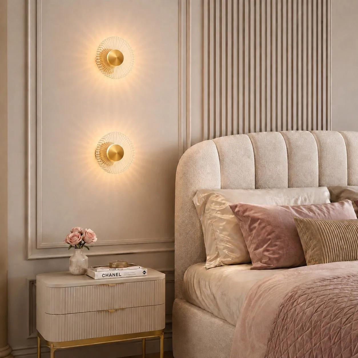 Lampa ścienna SUNBLAST - kinkiet LED 20 cm, złoty - obrazek 2