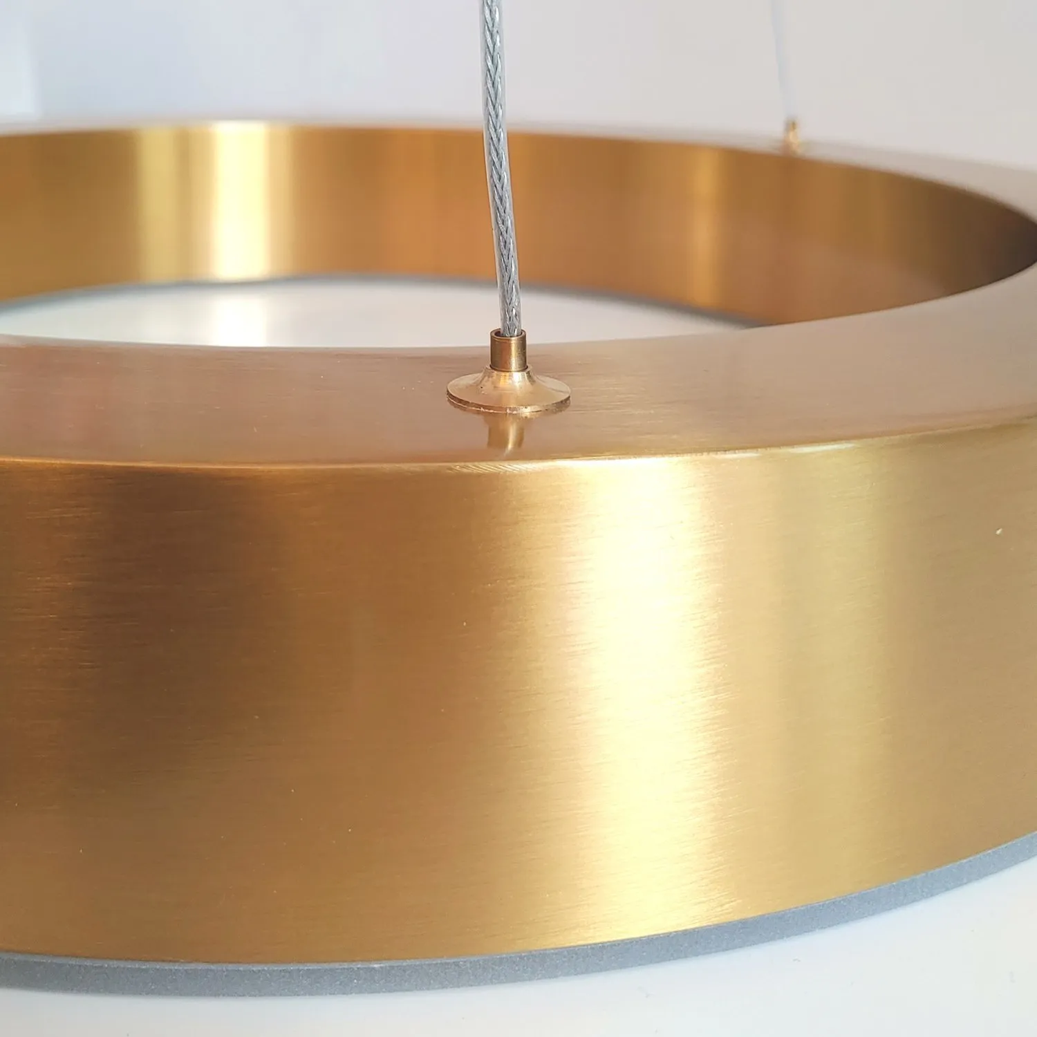 Lampa wisząca CIRCLE 40 cm - LED, ring mosiądz szczotkowany - obrazek 13