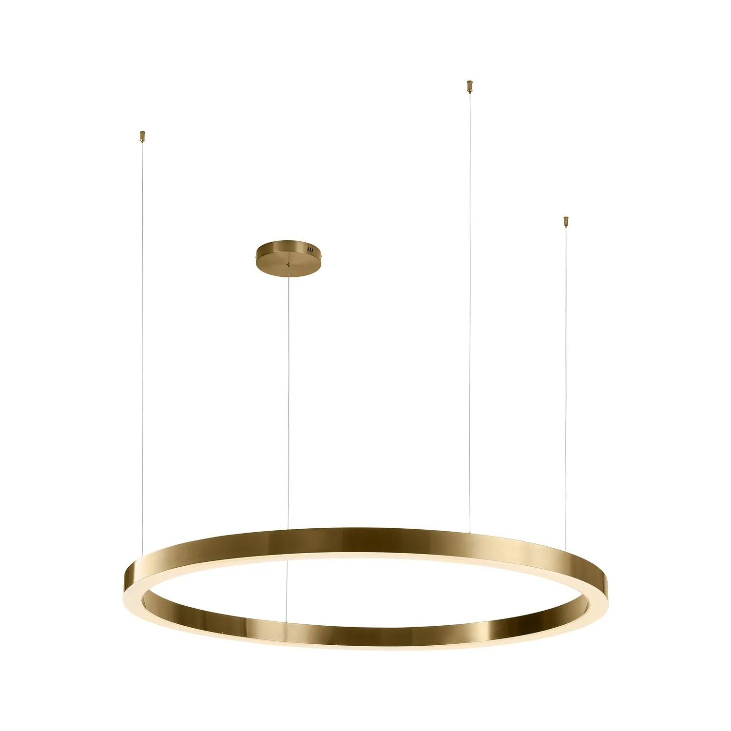 Lampa wisząca CIRCLE 120 cm - LED, ring mosiądz szczotkowany - obrazek 5