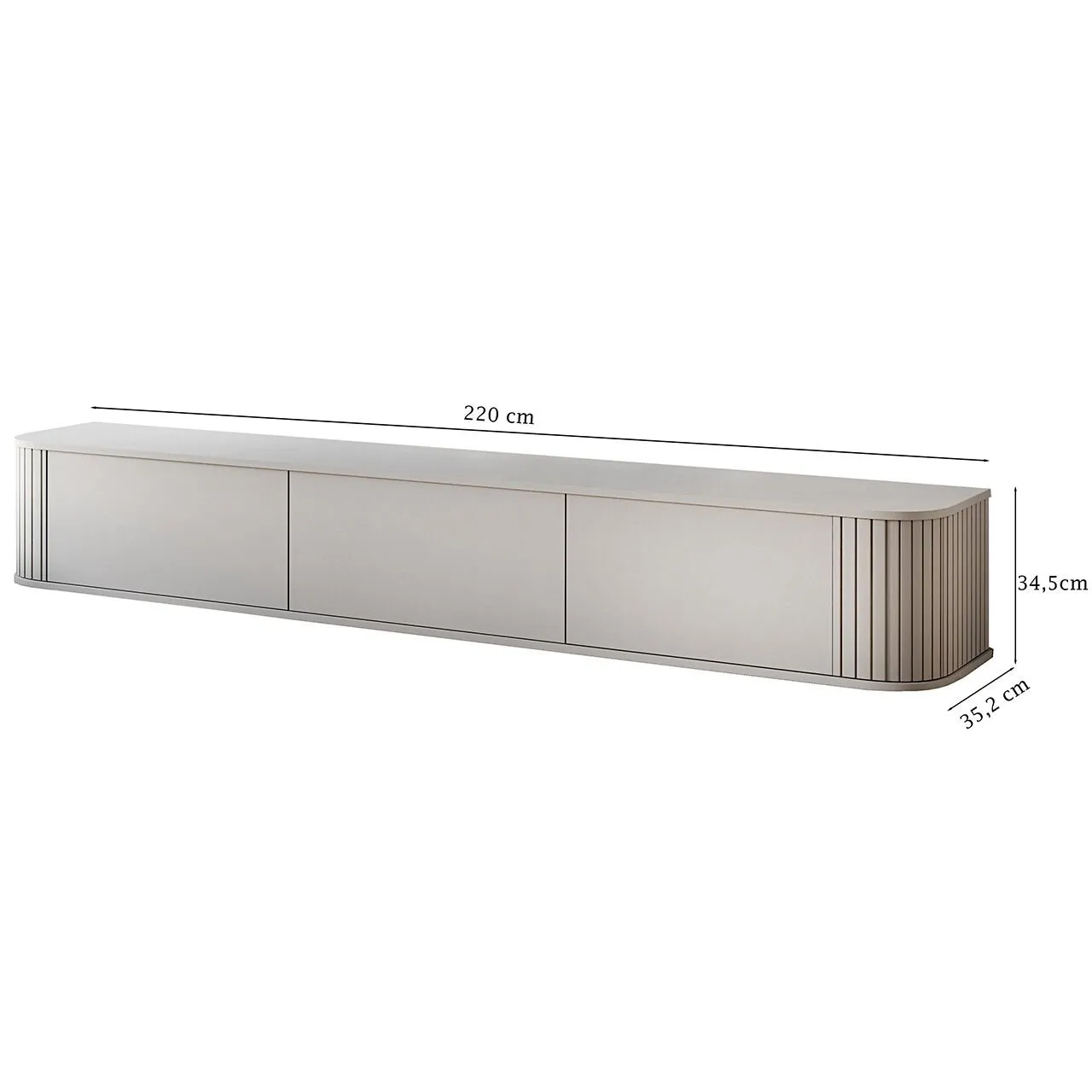 Komoda RTV 220 3K ZENO kaszmir - obrazek 2