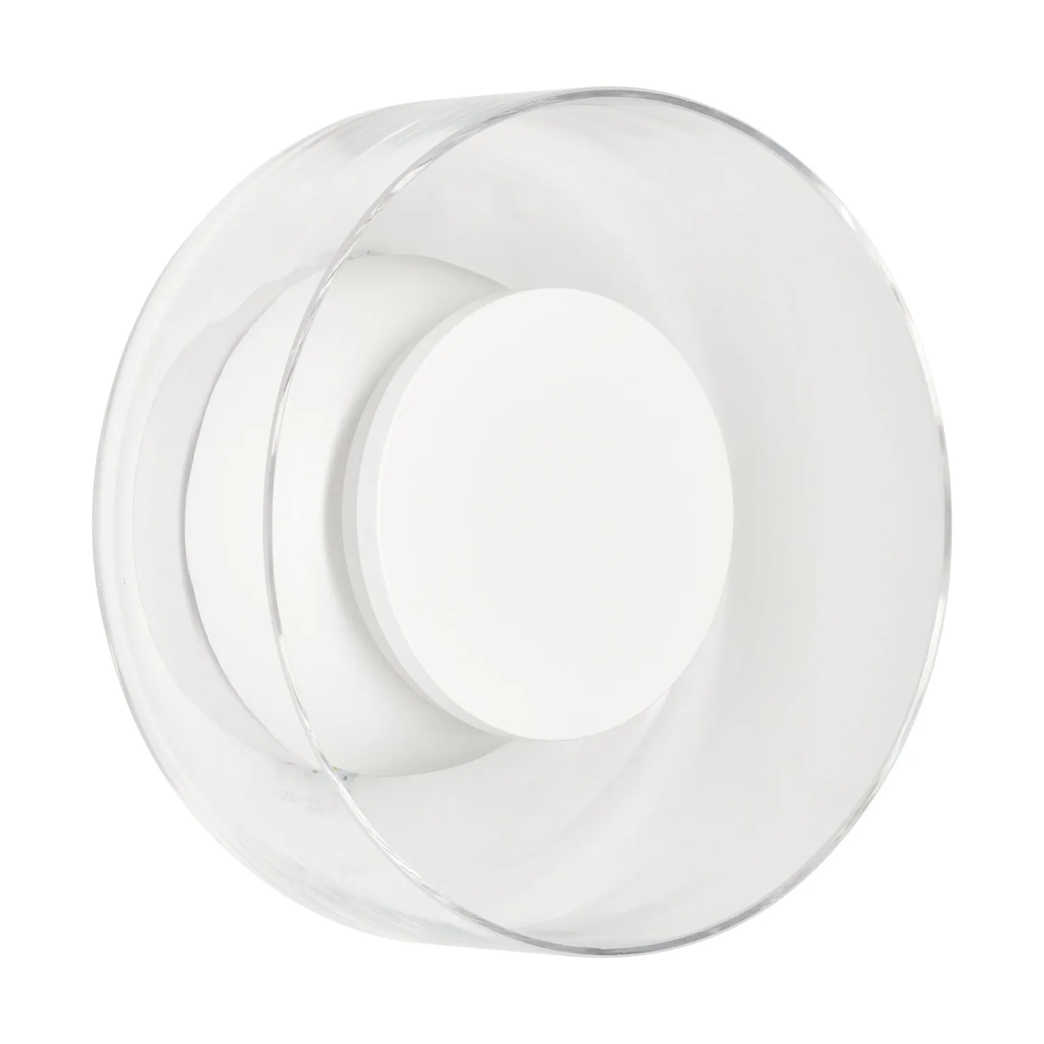 Lampa ścienna DONUT 18 – LED, szkło transparentne, biały środek