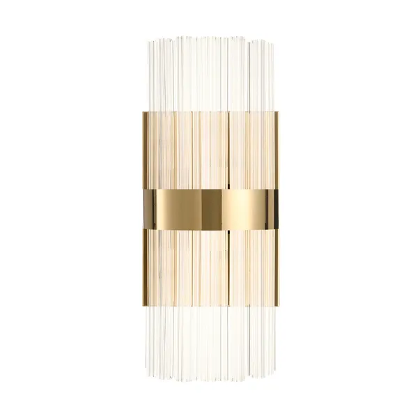 Lampa ścienna MIRACOLO B złota 50 cm z kryształkami