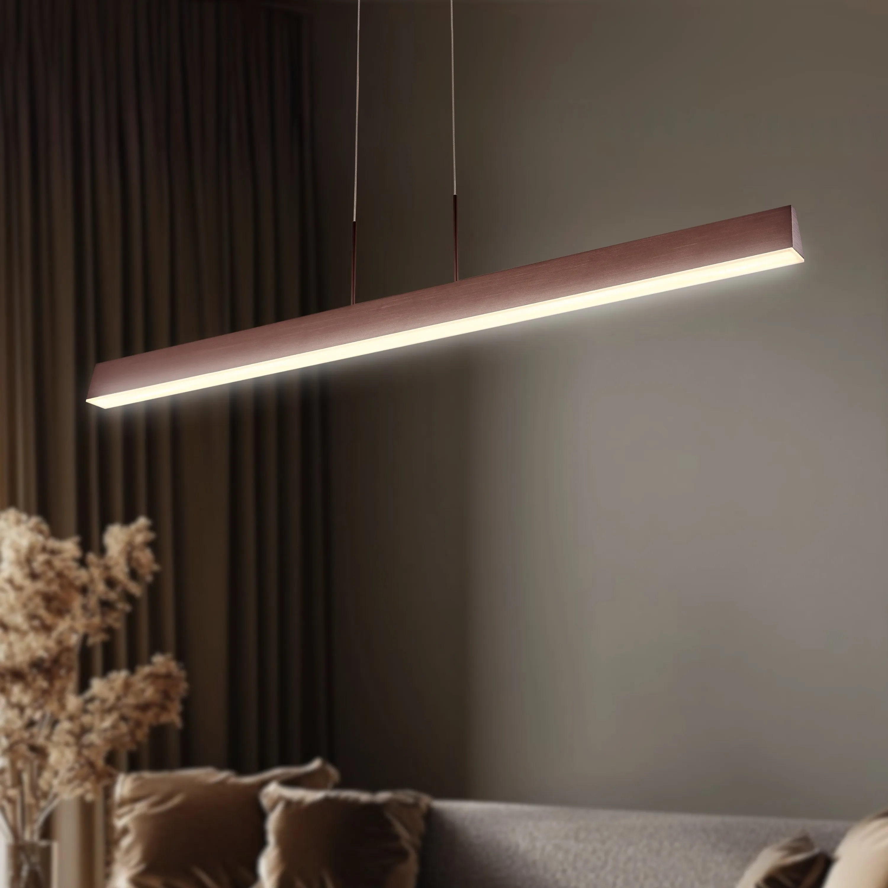 COCONUT LAMPA WISZĄCA 100X8 28W LED BRĄZOWY 4000K APETI - obrazek 4