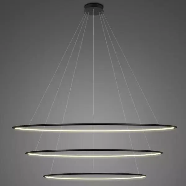 Lampa wisząca Ledowe Okręgi No.3 180cm 3k czarna