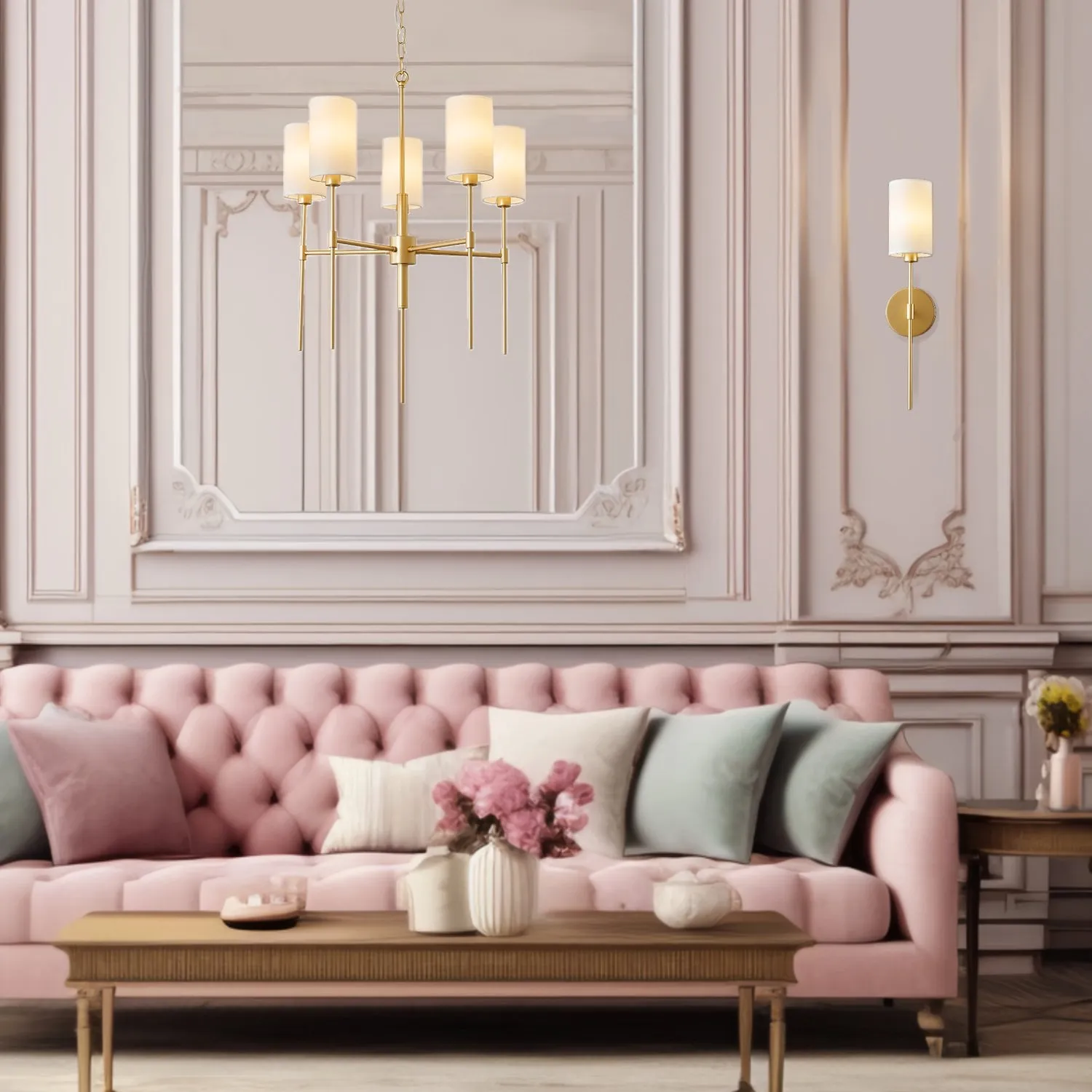 Lampa wisząca DARLING 60 cm, złota - obrazek 3