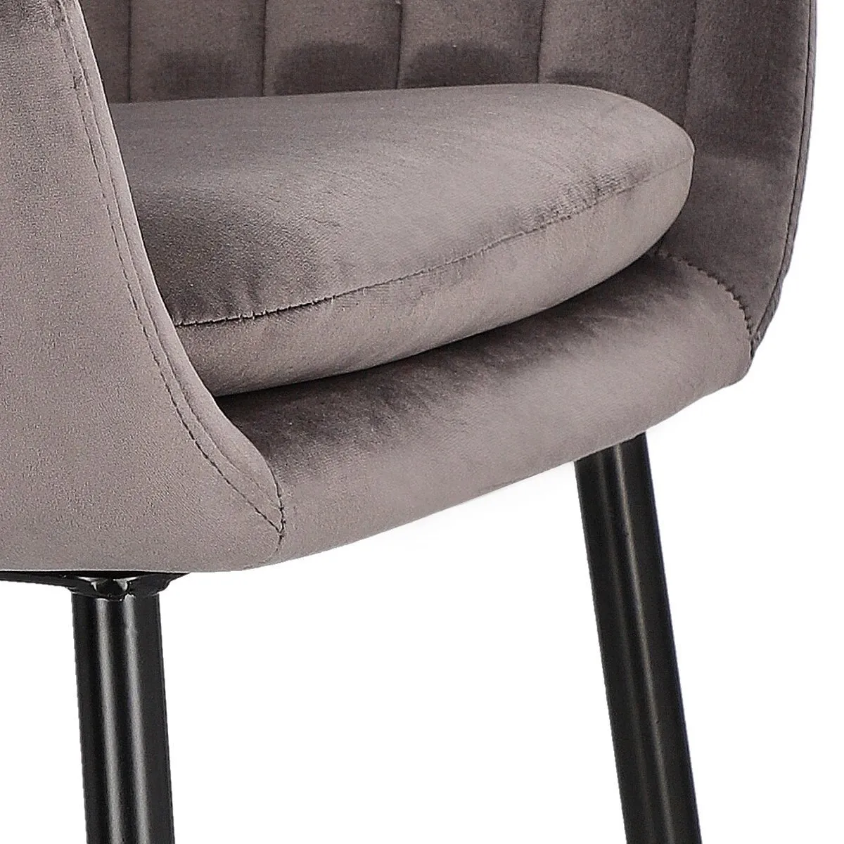 Krzesło Emilia Velvet dark grey/black - obrazek 5