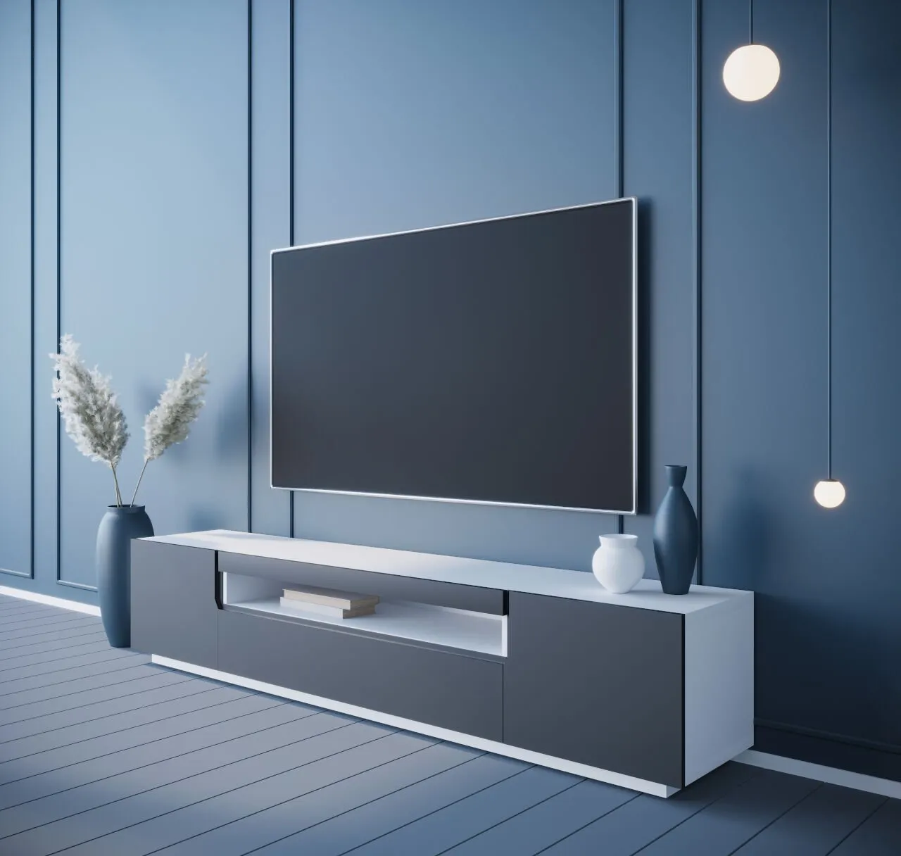 Komoda RTV DONE 200 biały / czarny - obrazek 3