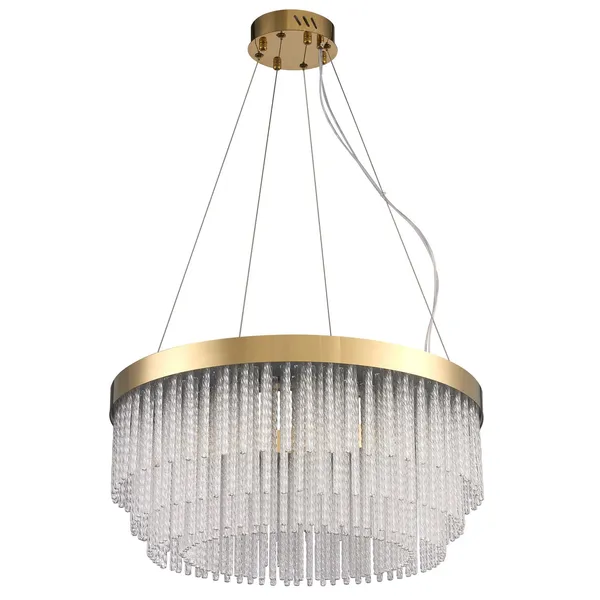 Lampa wisząca GLORIA  60 cm - żyrandol LED, kryształowo-złoty