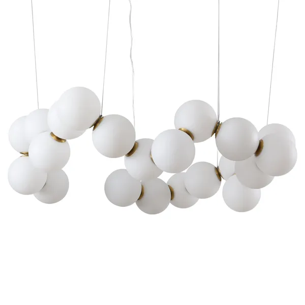 Lampa wisząca CORALLI-80 - LED, biało-mosiężna