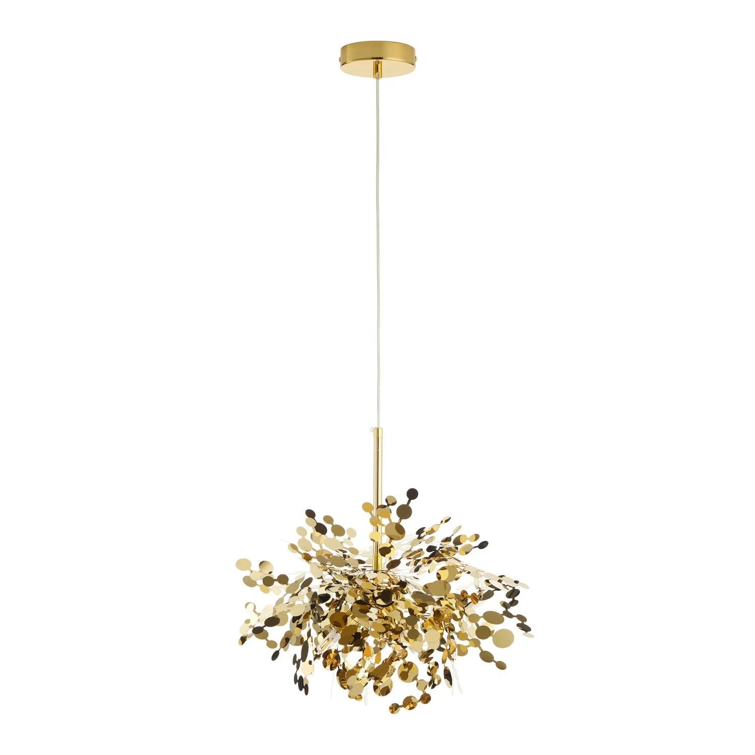 Lampa wisząca MONETTI 40 cm - złota, dekoracyjna