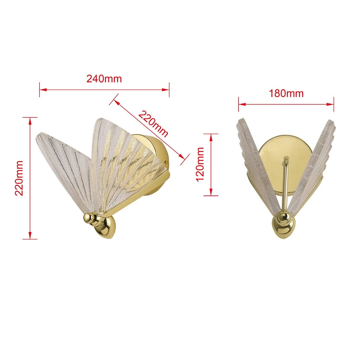 Kinkiet Mariposa złoty LED CCT - obrazek 14
