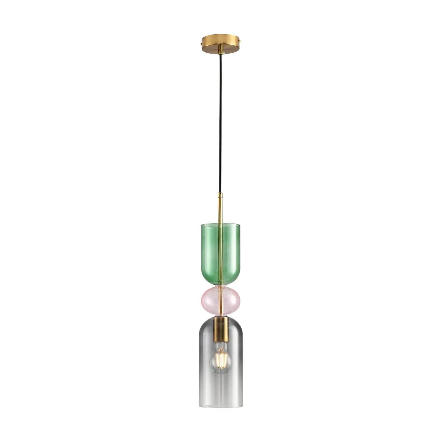 Lampa wisząca PASTELLO GREEN szklana kolorowa 11 cm