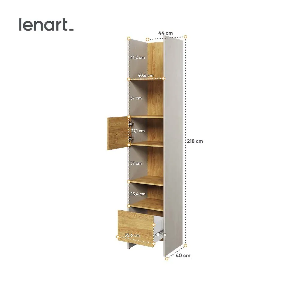 Regał 45 silk flou/hikora naturalna TEEN FLEX TF02 - obrazek 3