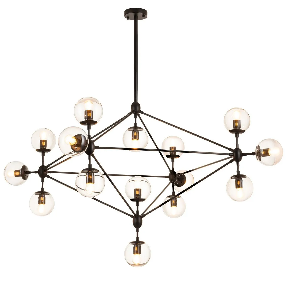 Lampa wisząca ASTRIFERO-15, 110 cm - bursztynowo czarna - obrazek 3
