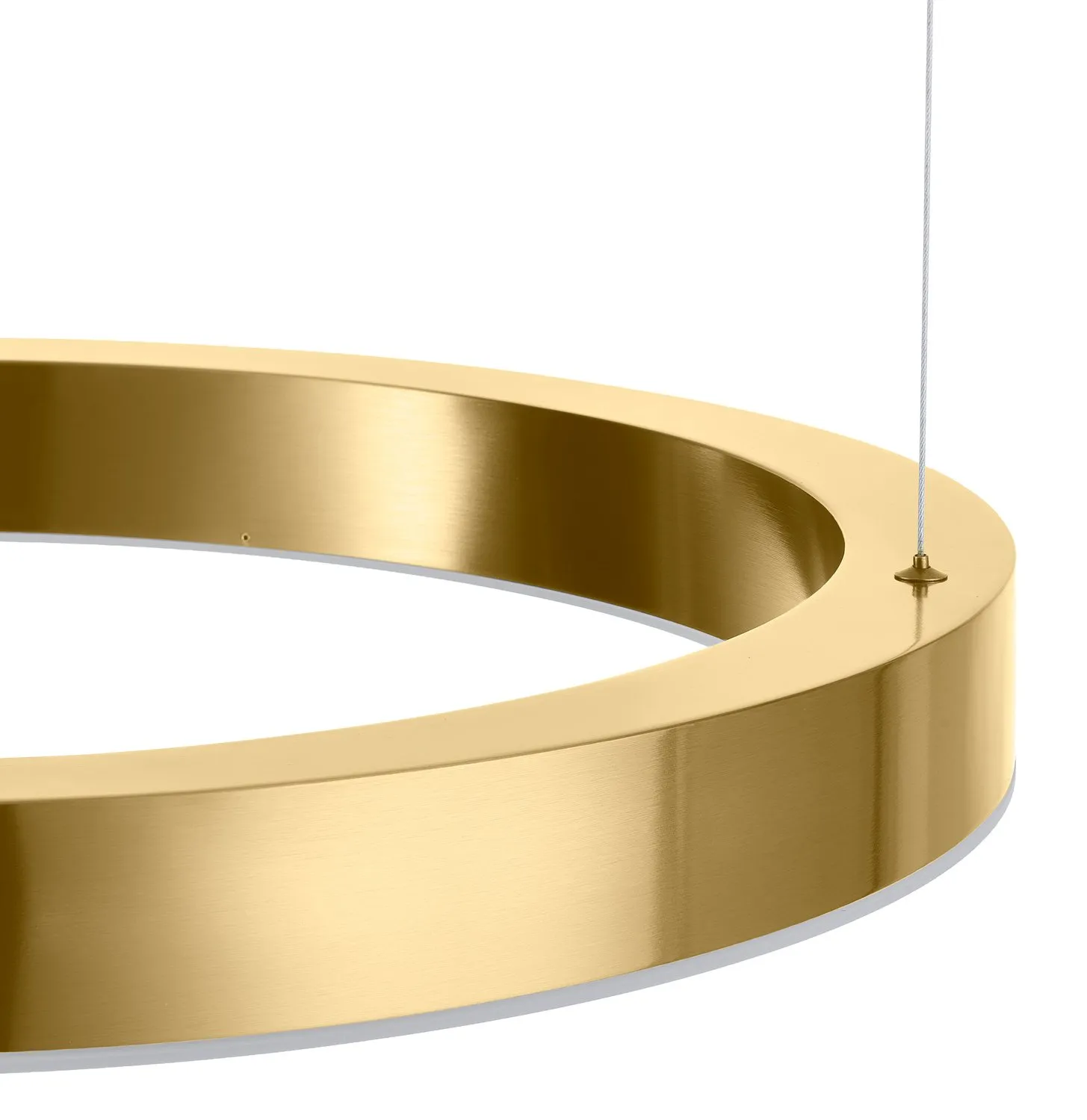 Lampa wisząca CIRCLE 60 cm - LED, ring mosiądz szczotkowany - obrazek 12
