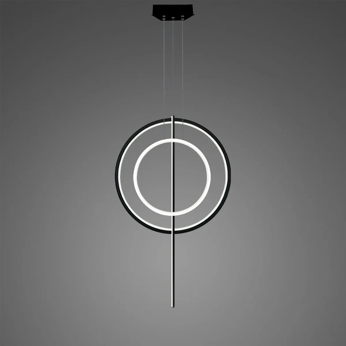 Lampa wisząca Linea No.5 60/40cm czarno biała 4k v2 - obrazek 2