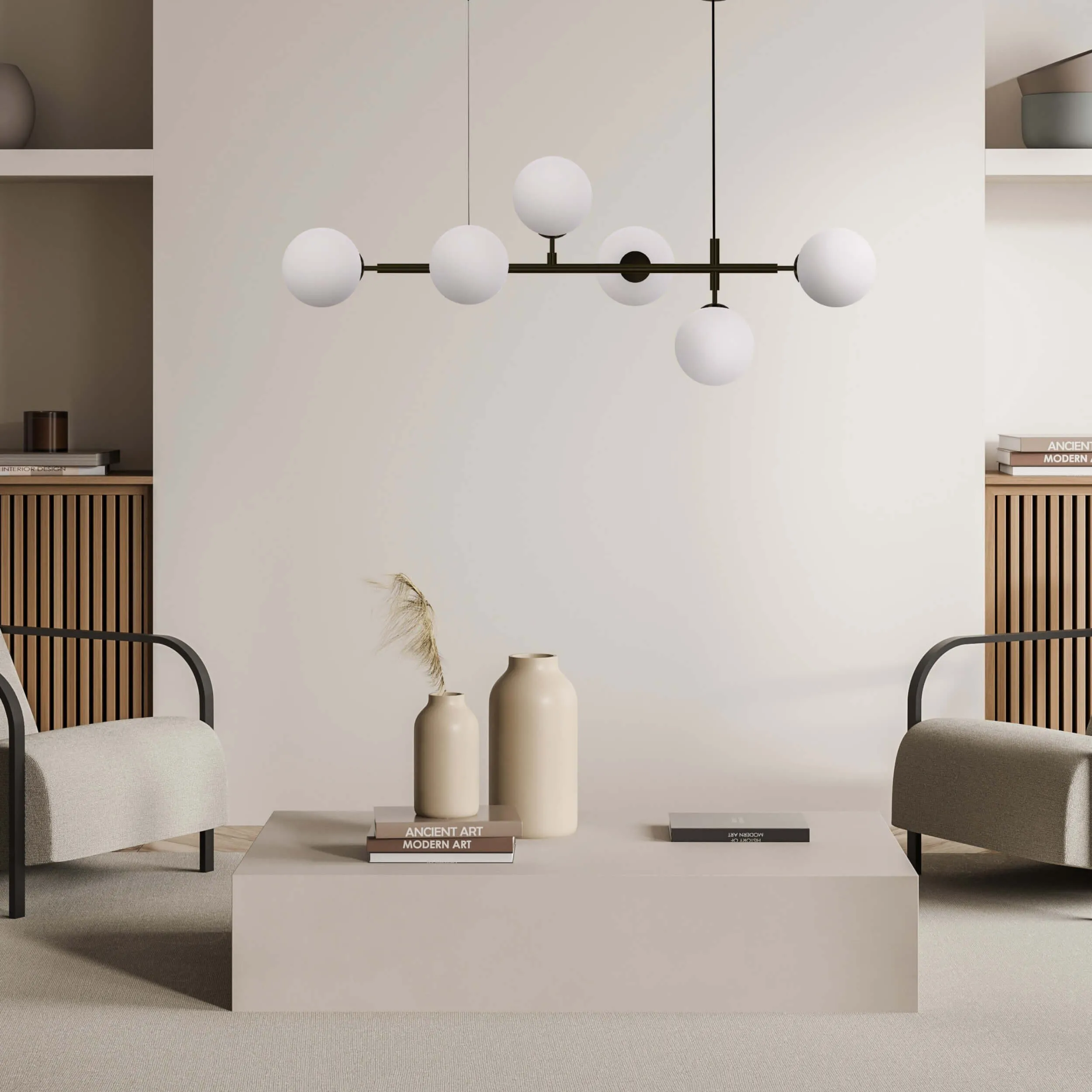 Lampa wisząca Alisa czarna 6xE14 - obrazek 2