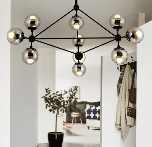 Lampa wisząca ASTRIFERO-10, 90 cm - transparentno czarna - obrazek 9