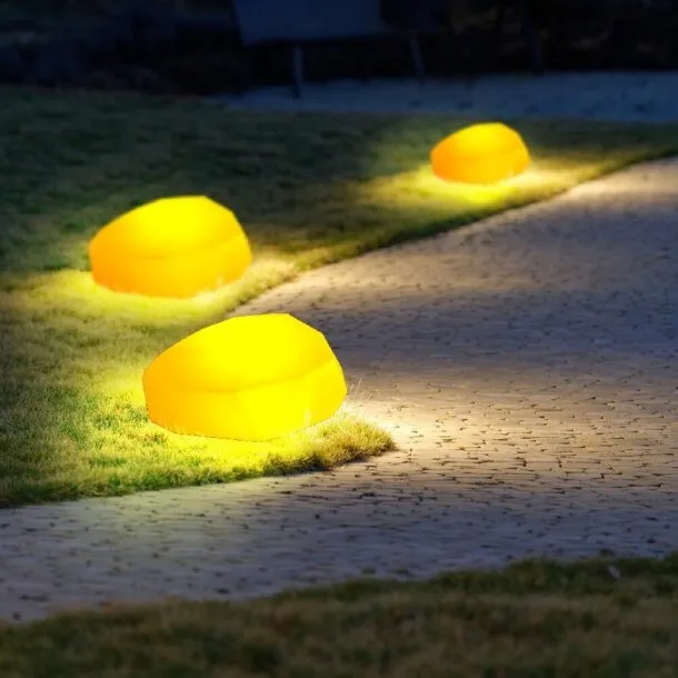 Lampa ogrodowa kamień DIAMOND M LED RGBW 16 kolorów 43 cm - obrazek 2