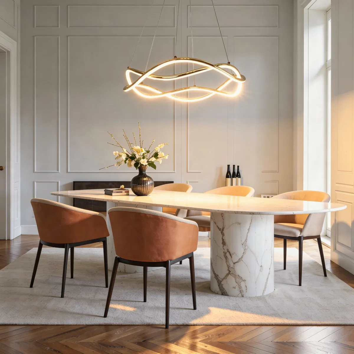 Lampa wisząca Twist złota LED CCT - obrazek 3