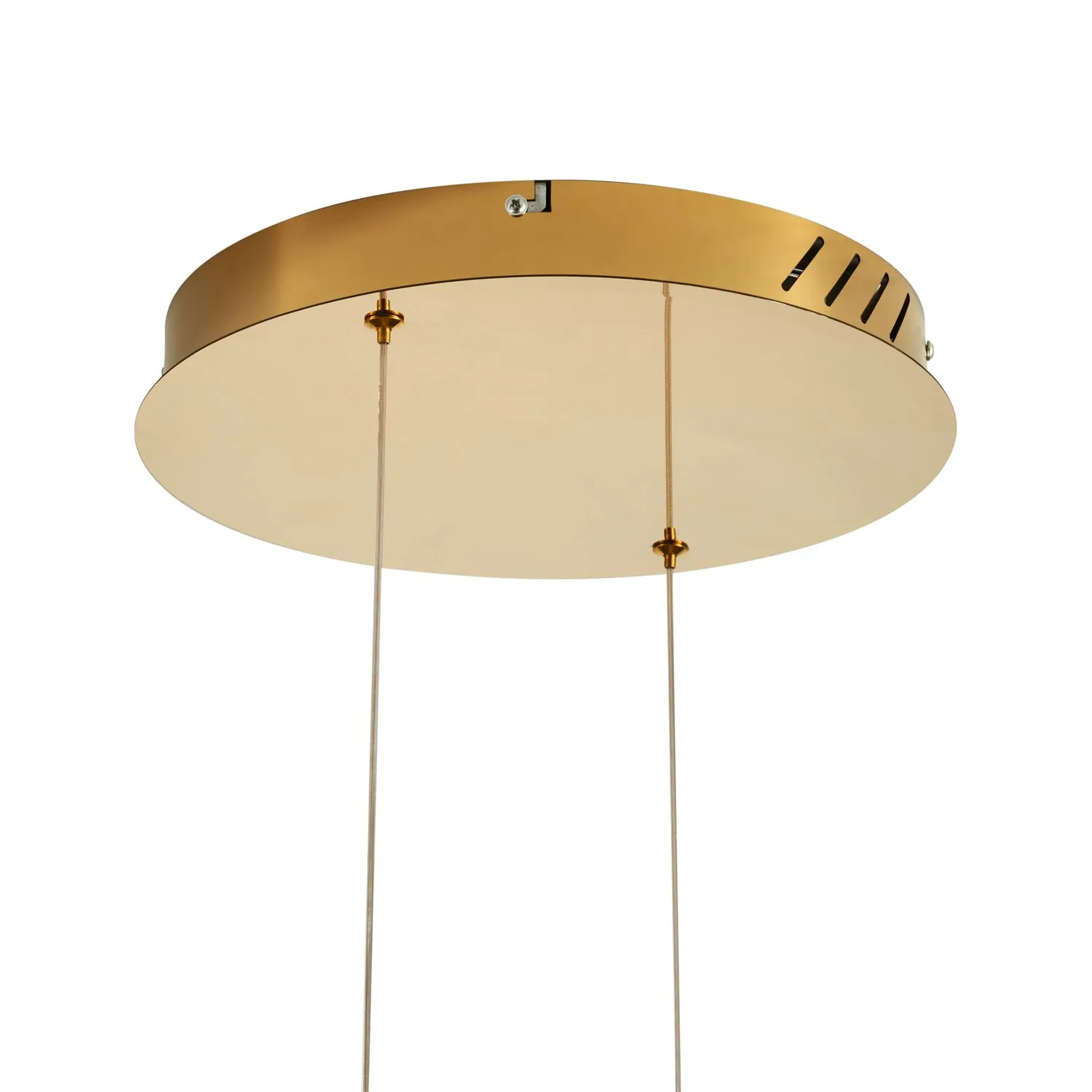 Lampa wisząca CIRCLE 2 60+80 cm - LED, dwa ringi złoty połysk na 1 podsufitce - obrazek 2