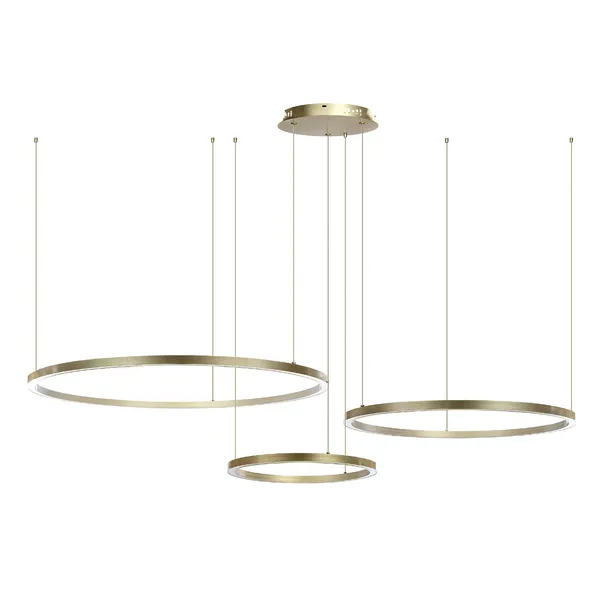 Złota Lampa wisząca okręgi 116W złota AZ134 MONZA
