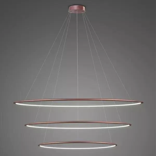 Lampa wisząca Ledowe Okręgi No.3 120cm 4k Różowe Złoto