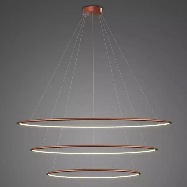 Lampa wisząca Ledowe Okręgi No.3 120cm 3k miedziana
