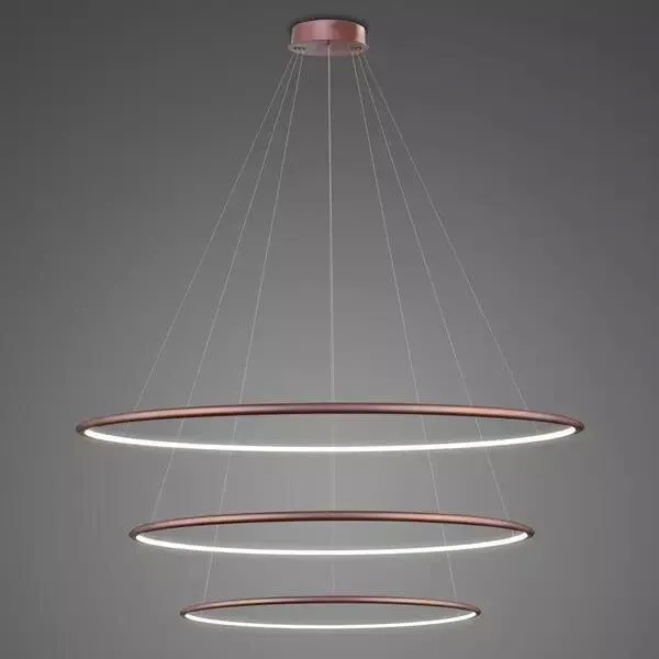 Lampa wisząca Ledowe Okręgi No.3 100cm 4k Różowe Złoto