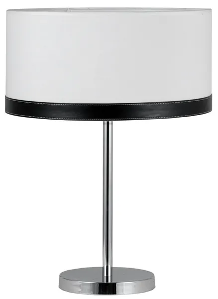 TIDA LAMPKA 1PL 1X60W E27 CHROM/ABAŻUR PŁÓTNO/SKÓRA