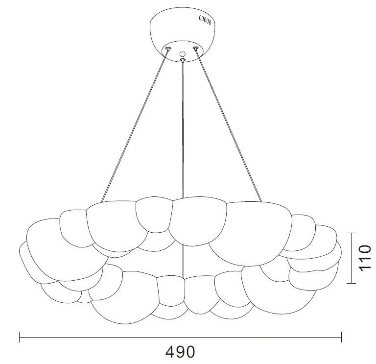 Lampa wisząca CLOUD 50 cm- akrylowa, w kształcie chmurki 3000 - 4000 - 6000 K - obrazek 11